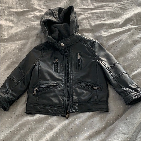 Urban Republic Other - Urban Republic “leather” jacket with hood